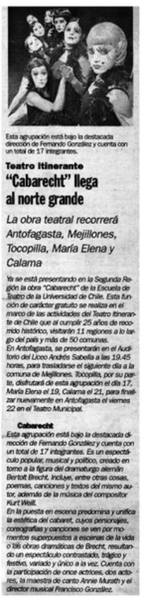 Cabarecht" llega la norte grande.