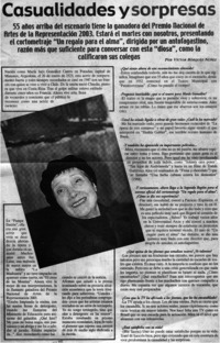 Casualidades y sorpresas : [entrevistas]