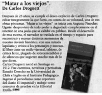 Matar a los viejos".