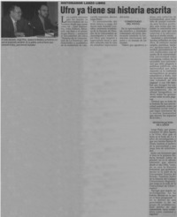 Ufro ya tiene su historia escrita.