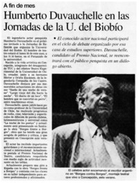 Humberto Duvauchelle en las jornadas de la U. del Biobío.