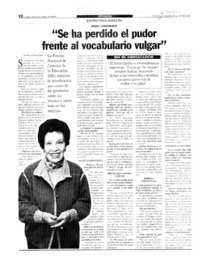 "Se ha perdido el pudor frente al vocabulario vulgar" (entrevista)