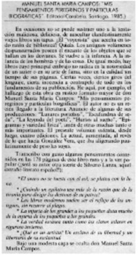Mis pensamientos peregrinos y particulas biográficas