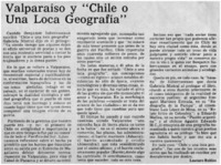 Valparaíso y "Chile o Una loca Geografía"