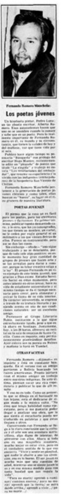 Los poetas jóvenes.