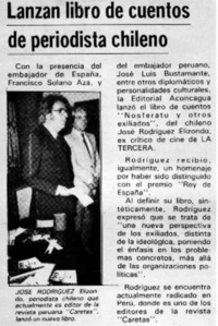 Lanzan libro de cuentos de periodista chileno.