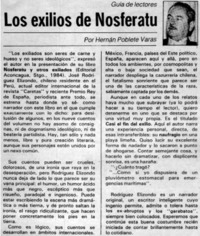 Los exilios de Nosferatu