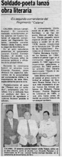 Soldado-poeta lanzó obra literaria