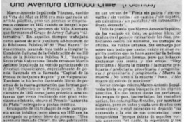 Una aventura llamada Chile (Poemas)