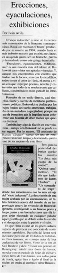 Erecciones, eyaculaciones, exhibiciones