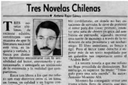 Tres novelas chilenas