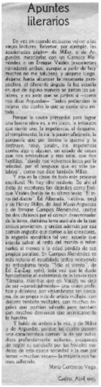 Apuntes literarios