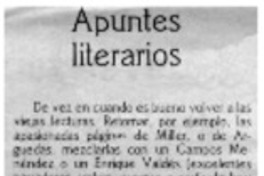 Apuntes literarios