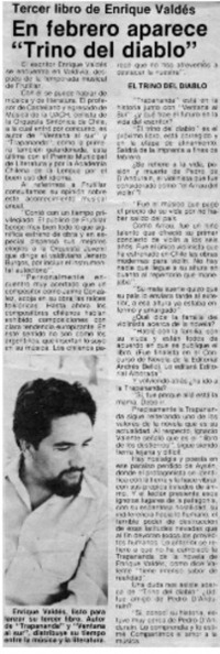 En febrero aparece "Trino del diablo" : [entrevistas]