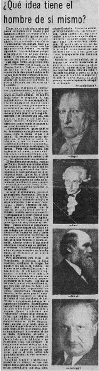 Qué idea tiene el hombre de sí mismo'