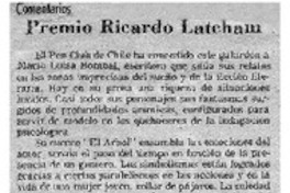 Comentarios Premio Ricardo Latchman