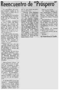 Reencuentro de próspero