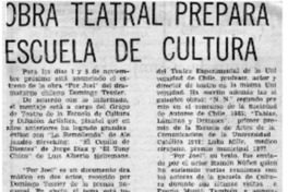 Obra teatral prepara Escuela de Cultura