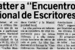 F. Tatter a "Encuentro Nacional de Escritores"