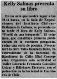 Kelly Salinas presenta su libro