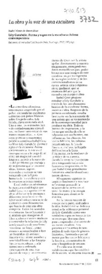 La obra y la voz de una escultora