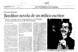 Reeditan novela de un mítico escritor