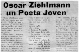 Oscar Ziehlmann un poeta joven