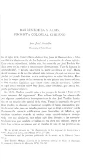 Barrenechea y Albis, prosista colonial chileno