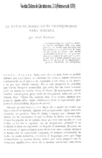 El patas de perro no es tranquilidad para mañana