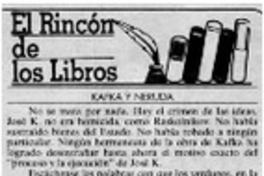 Kafka y Neruda