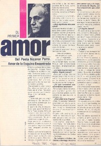 El primer amor : [entrevistas]