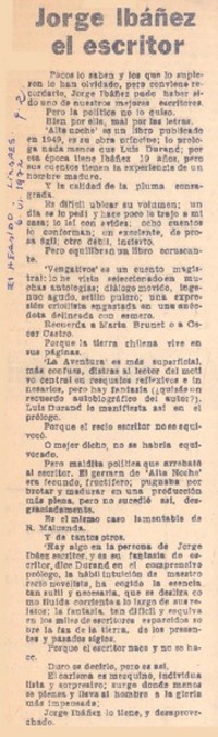 Jorge Ibáñez el escritor