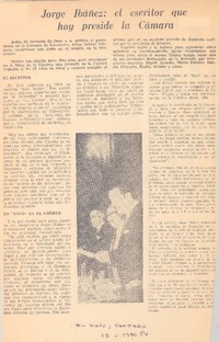 Jorge Ibáñez: el escritor que hoy preside la Cámara.