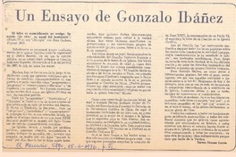 Un ensayo de Gonzalo Ibáñez