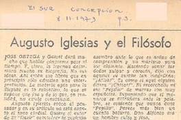 Augusto Iglesias y el filósofo