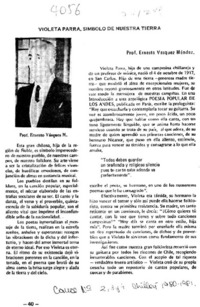 Violeta Parra, simbolo de nuestra tierra