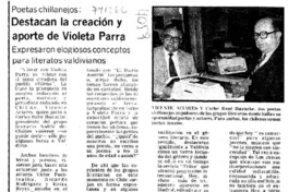 Destacan la creación y aporte de Violeta Parra