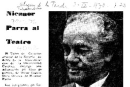 Nicanor Parra al teatro