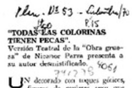 Todas las colorinas tienen pecas