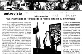 El encanto de la Pérgola de la Flores está en su chilenidad : [entrevistas]