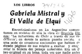 Gabriela Mistral y el Valle del Elqui