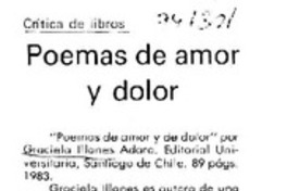 Poemas de amor y dolor