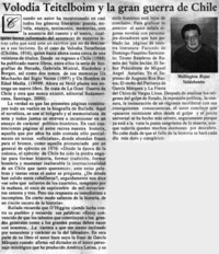 Volodia Teitelboim y la gran guerra de Chile