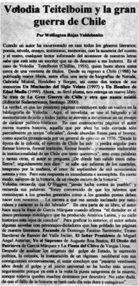 Volodia Teitelboim y la gran guerra de Chile