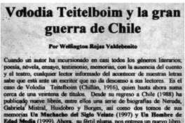 Volodia Teitelboim y la gran guerra de Chile