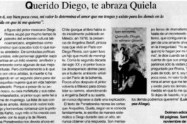 Querido Diego, te abraza Quiela