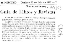 Guía de libros y revistas : Casa de antigüedades