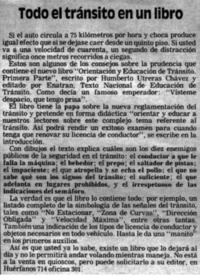 Todo el tránsito en un libro.