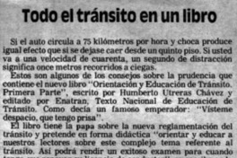 Todo el tránsito en un libro.