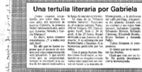Una Tertulia literaria por Gabriela